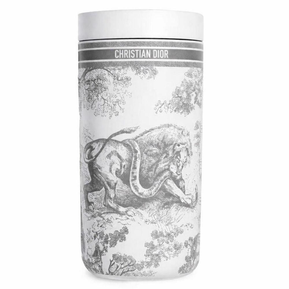 Dior White and Grey Toile de Jouy Travel Mug by Dior